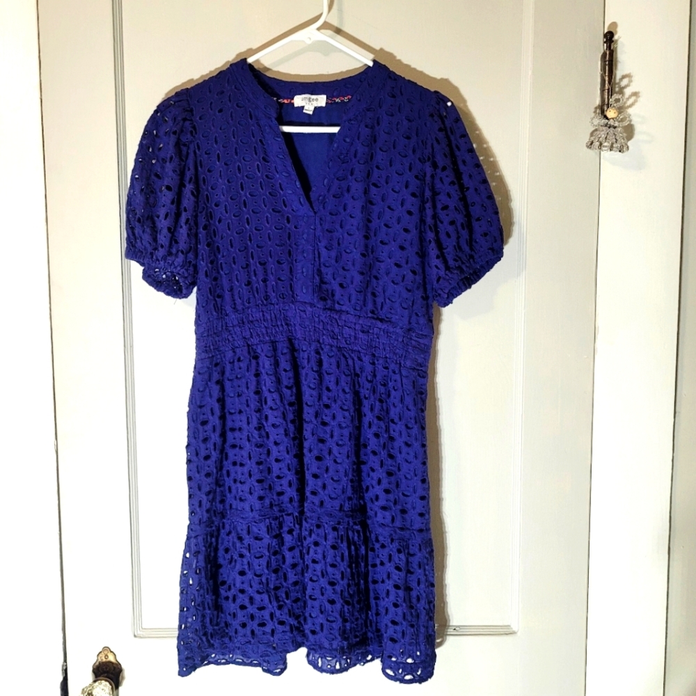 $Navy Blue Mini Dress By Umgee, Size L
